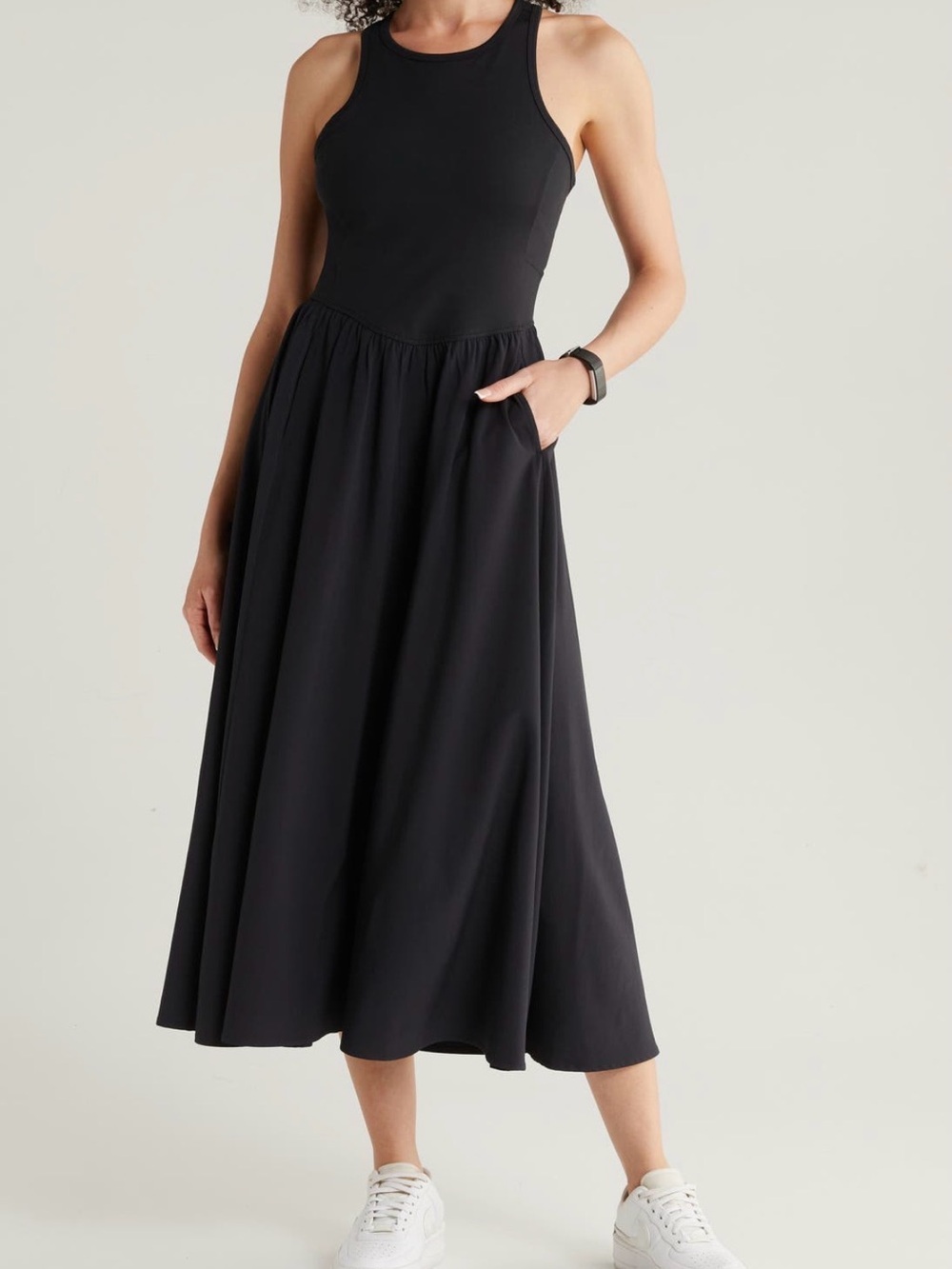 Zella Effortless Cutout Back Hybrid Dress